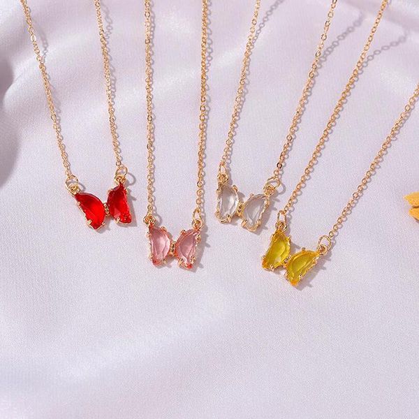pendant necklaces korea transparent crystal butterfly necklace clavicle choker shiny jewelry gift, Silver
pendant necklaces korea transparent crystal butterfly necklace clavicle choker shiny jewelry gift, Silver
