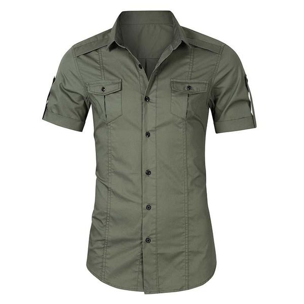men's casual shirts brand 100% cotton military cargo shirt men short sleeve big size summer army tactical chemise homme, White;black
men's casual shirts brand 100% cotton military cargo shirt men short sleeve big size summer army tactical chemise homme, White;black