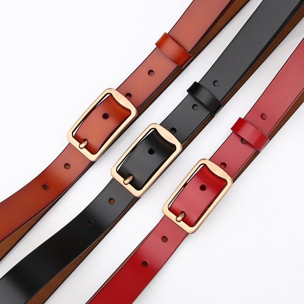 women's simple versatile fashion pure cow black belt leather student decorative jeans, Silver
women's simple versatile fashion pure cow black belt leather student decorative jeans, Silver