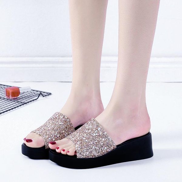 slippers silver glitter wedge sandals high platfrom flip flops women summer 2021 beach casual heels shoes woman 35-40, Black
slippers silver glitter wedge sandals high platfrom flip flops women summer 2021 beach casual heels shoes woman 35-40, Black
