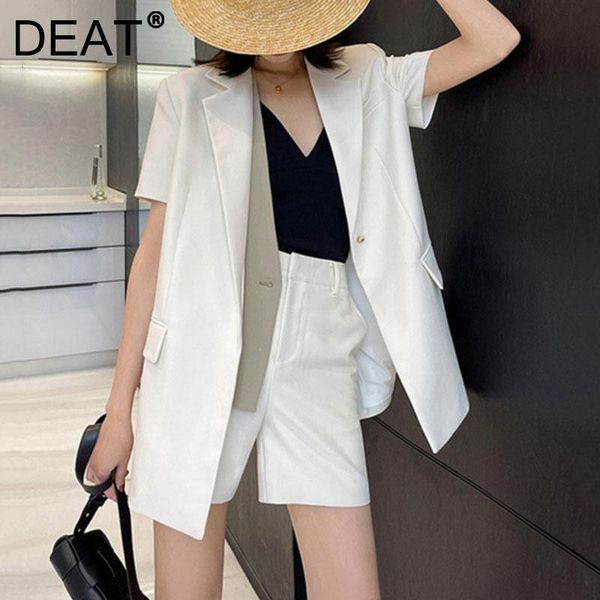 women's tracksuits deat 2021 women fashion casual korean temperament slim fit notched short sleeve suit jacket set spring autumn 7e1304, Gray
women's tracksuits deat 2021 women fashion casual korean temperament slim fit notched short sleeve suit jacket set spring autumn 7e1304, Gray