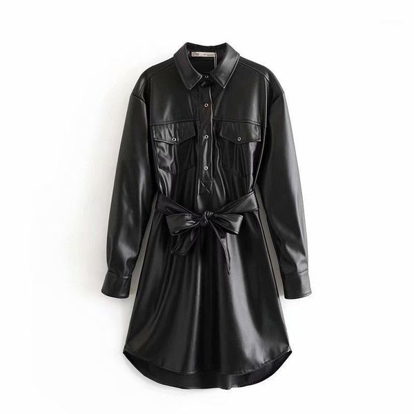 casual dresses black leather shirt dress winter women long sleeve lace up vestidos european streetwear above knee, mini solid, Black;gray
casual dresses black leather shirt dress winter women long sleeve lace up vestidos european streetwear above knee, mini solid, Black;gray