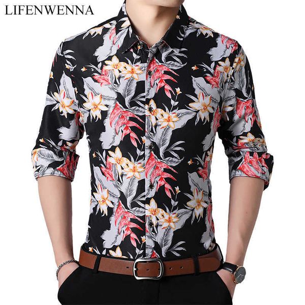 autumn fashion male shirt casual long sleeve button shirt for men business printed floral shirts men plus size 6xl 7xl 210528, White;black
autumn fashion male shirt casual long sleeve button shirt for men business printed floral shirts men plus size 6xl 7xl 210528, White;black