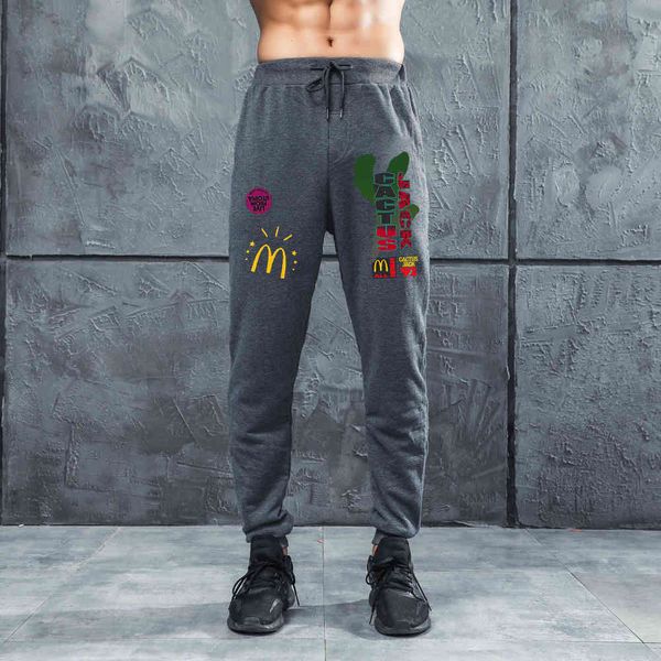 pant fashion slacks mcdonald's co branded men's pants street hip hop trend, Black 
pant fashion slacks mcdonald's co branded men's pants street hip hop trend, Black