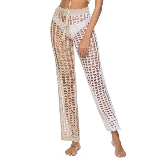 ladys 2021 wear clothing knitted hollow two-tone trousers belt pants crochet beach cover bottomby air
ladys 2021 wear clothing knitted hollow two-tone trousers belt pants crochet beach cover bottomby air
