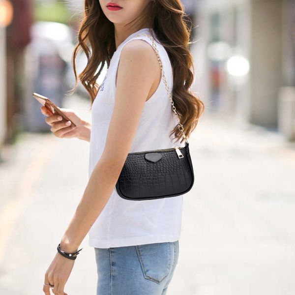 fashion crocodile pattern women's shoulder bag designer 3 pcs/set chain crossbody messenger bags lady alligator wide strap purse c0601
fashion crocodile pattern women's shoulder bag designer 3 pcs/set chain crossbody messenger bags lady alligator wide strap purse c0601
