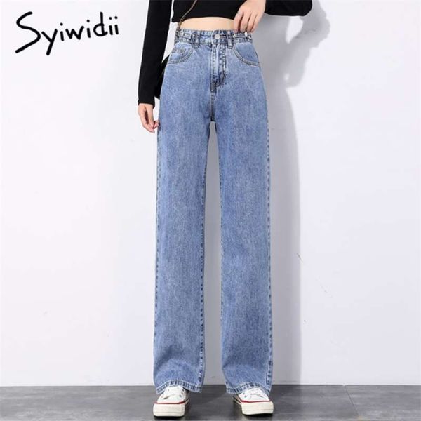 syiwidii straight jean plus size high waisted denim pants wide leg vintage streetwear full length trousers spring summer 210927, Blue
syiwidii straight jean plus size high waisted denim pants wide leg vintage streetwear full length trousers spring summer 210927, Blue
