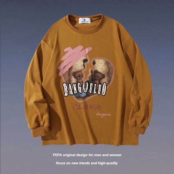 tkpa long sleeve men's and women's fashion hand painted cartoon t-shirt bottom boys' high street fashion loose couple's, White
tkpa long sleeve men's and women's fashion hand painted cartoon t-shirt bottom boys' high street fashion loose couple's, White