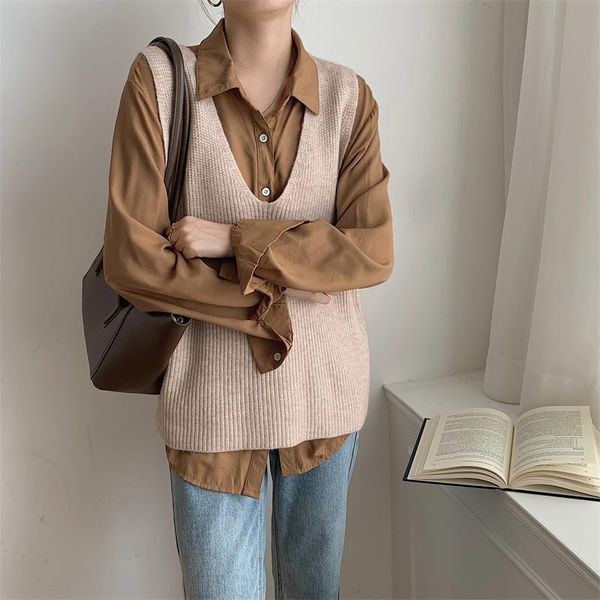women's vests vest for women autumn winter fashionable elegant thin sweater female v-neck loose wear 6828#, Black;white
women's vests vest for women autumn winter fashionable elegant thin sweater female v-neck loose wear 6828#, Black;white