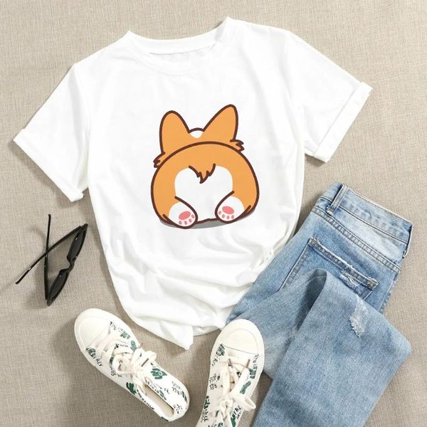 women's t-shirt creative shiba inu shirt comfortable with short sleeves summer american style casual youth soothingtshirt women, White
women's t-shirt creative shiba inu shirt comfortable with short sleeves summer american style casual youth soothingtshirt women, White