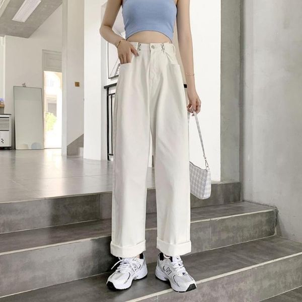 women's jeans small spring and summer 2021 high-waisted straight loose casual pants thin drape mopping wide-leg, Blue
women's jeans small spring and summer 2021 high-waisted straight loose casual pants thin drape mopping wide-leg, Blue