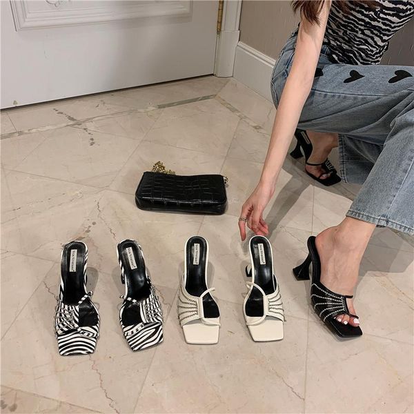 slippers rhinestone women sandals open toe thin high heels solid color casual party pumps summer dress shoes woman size 35-39, Black
slippers rhinestone women sandals open toe thin high heels solid color casual party pumps summer dress shoes woman size 35-39, Black
