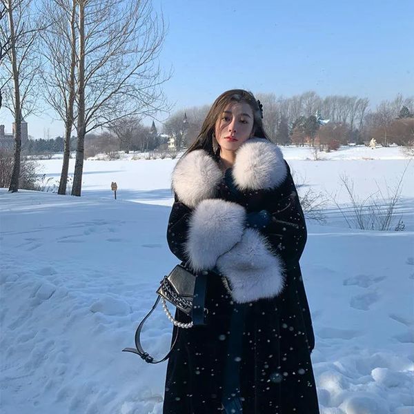 Winter Fur Women Fox Female Long Overcoat Thick Plus Size Belt 2021, Black
Winter Fur Women Fox Female Long Overcoat Thick Plus Size Belt 2021, Black