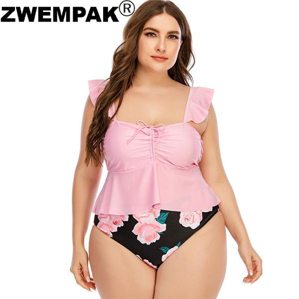 one-piece suits 2021 large women swimwear two pieces swimming ruffle big bikinis pink beachwear rose flower tankini set plus size 4xl 5xl
one-piece suits 2021 large women swimwear two pieces swimming ruffle big bikinis pink beachwear rose flower tankini set plus size 4xl 5xl