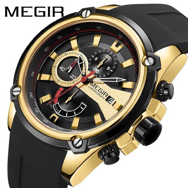 wristwatches megir men's quartz watches silicone strap leisure sports chronograph wristwatch for man clock relogios masculino gold blac, Slivery;brown
wristwatches megir men's quartz watches silicone strap leisure sports chronograph wristwatch for man clock relogios masculino gold blac, Slivery;brown