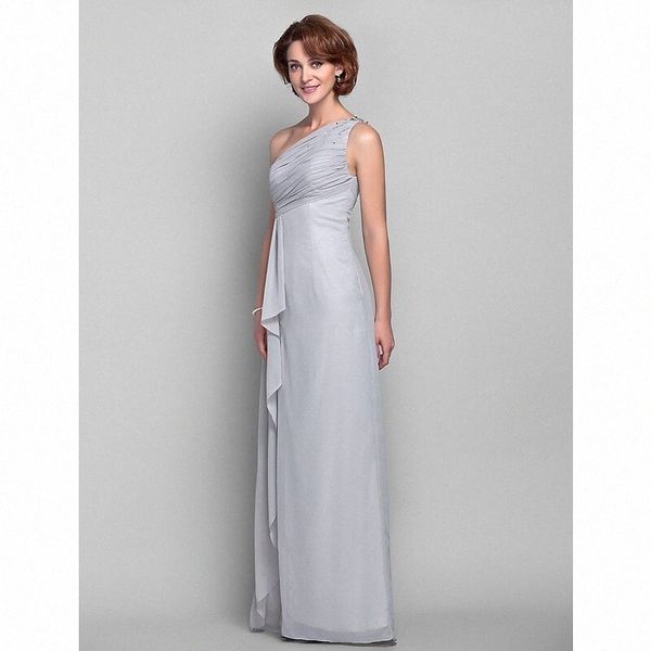 sheath / column mother of the bride dress furcal one shoulder floor length chiffon sleeveless with crystals side draping split front 2022 q1, White;black
sheath / column mother of the bride dress furcal one shoulder floor length chiffon sleeveless with crystals side draping split front 2022 q1, White;black