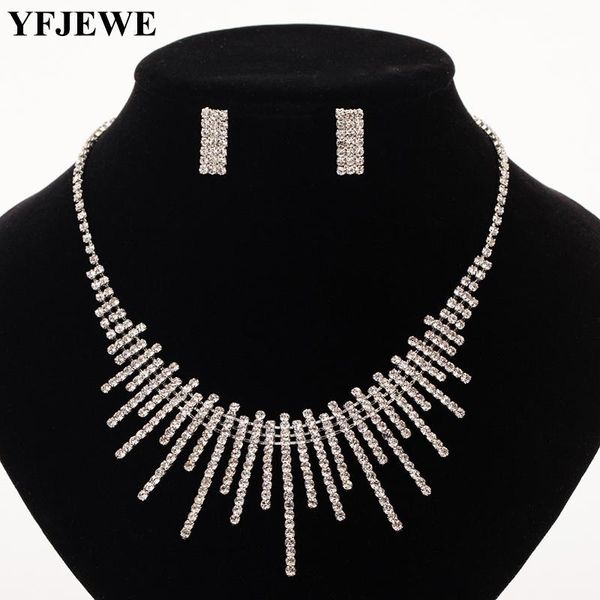 earrings & necklace yfjewe wedding earring set bridal jewelry for women elegant party gift fashion costume #n384, Silver
earrings & necklace yfjewe wedding earring set bridal jewelry for women elegant party gift fashion costume #n384, Silver