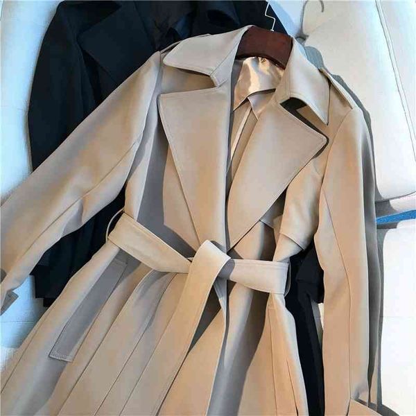 triacetic acid windbreaker 2021 spring new medium and long autumn coat high-grade women's wear, Tan;black
triacetic acid windbreaker 2021 spring new medium and long autumn coat high-grade women's wear, Tan;black