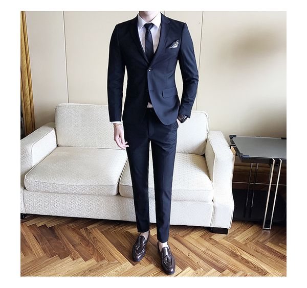 men's suits & blazers solid color slim fit male 3 piece wedding dress men business casual blazer prom dinner groomsman wear tuxedo qq6r, White;black
men's suits & blazers solid color slim fit male 3 piece wedding dress men business casual blazer prom dinner groomsman wear tuxedo qq6r, White;black
