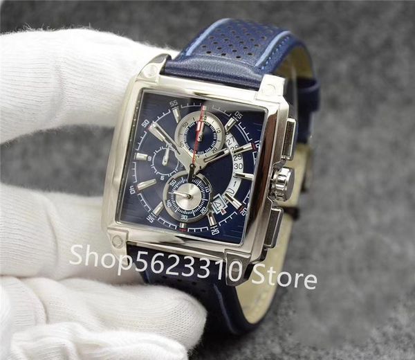 wristwatches classic multi-function chronograph men satch silver sapphire quartz black leather sport calendar watches square clock, Slivery;brown
wristwatches classic multi-function chronograph men satch silver sapphire quartz black leather sport calendar watches square clock, Slivery;brown