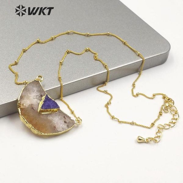 pendant necklaces wt-n1208 exclusive design multi color druzy stone fashion gold double loops crescent horn yellow quartz pendants, Silver
pendant necklaces wt-n1208 exclusive design multi color druzy stone fashion gold double loops crescent horn yellow quartz pendants, Silver