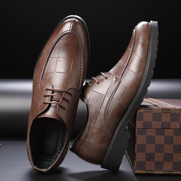 dress shoes high-end men leather formal lace up business fashion oxfords elegant social shoe male work footwear, Black
dress shoes high-end men leather formal lace up business fashion oxfords elegant social shoe male work footwear, Black