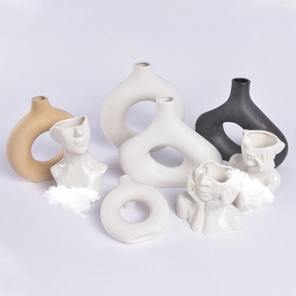 creative art vase nordic style modern ceramic arrangement dried flower home living room office tabledecor ornaments vases
creative art vase nordic style modern ceramic arrangement dried flower home living room office tabledecor ornaments vases
