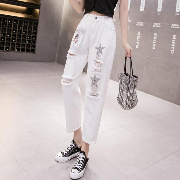 limiguyue spring female ripped jeans women embroidered hole decal denim harem pants chic trousers slim ulzzang k098 women's, Blue
limiguyue spring female ripped jeans women embroidered hole decal denim harem pants chic trousers slim ulzzang k098 women's, Blue