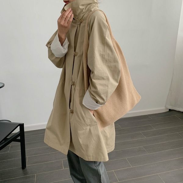 stylish chic oversized single breasted long jacket women fashion lapel collar loose cotton coat casual girls streetwear 210520, Black;brown
stylish chic oversized single breasted long jacket women fashion lapel collar loose cotton coat casual girls streetwear 210520, Black;brown