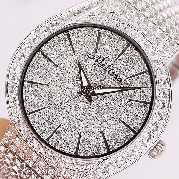 wristwatches melissa lady women's watch japan quartz fashion dress bracelet full rhinestone luxury crystal party girl birthday gift box, Slivery;brown
wristwatches melissa lady women's watch japan quartz fashion dress bracelet full rhinestone luxury crystal party girl birthday gift box, Slivery;brown