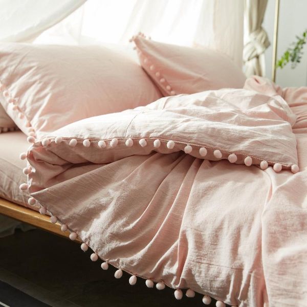 bedding sets white pink set with washed ball decorative microfiber fabric large size down quilt cover pillowcase comfortable
bedding sets white pink set with washed ball decorative microfiber fabric large size down quilt cover pillowcase comfortable