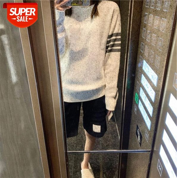 tb striped round neck pullover long sleeve loose pineapple pattern knitted sweater #ot9e, Black 
tb striped round neck pullover long sleeve loose pineapple pattern knitted sweater #ot9e, Black