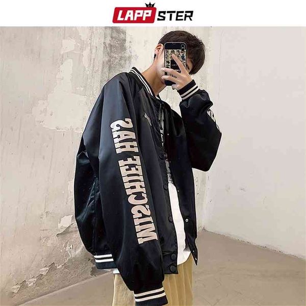 lappster streetwear bomber jacket men man japan style baseball s and coats hip hop college vintage windbreaker 210811, Black;brown
lappster streetwear bomber jacket men man japan style baseball s and coats hip hop college vintage windbreaker 210811, Black;brown