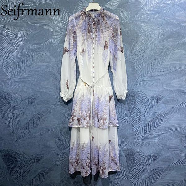 casual dresses seifrmann 2021 summer women fashion designer holiday long dress lantern sleeve sashes single breasted print ladies, Black;gray
casual dresses seifrmann 2021 summer women fashion designer holiday long dress lantern sleeve sashes single breasted print ladies, Black;gray