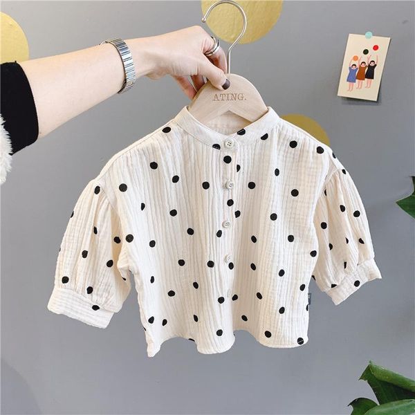 shirts 2021 spring baby girls polka dots blouses korean style lantern sleeve toddlers kids, White;black
shirts 2021 spring baby girls polka dots blouses korean style lantern sleeve toddlers kids, White;black