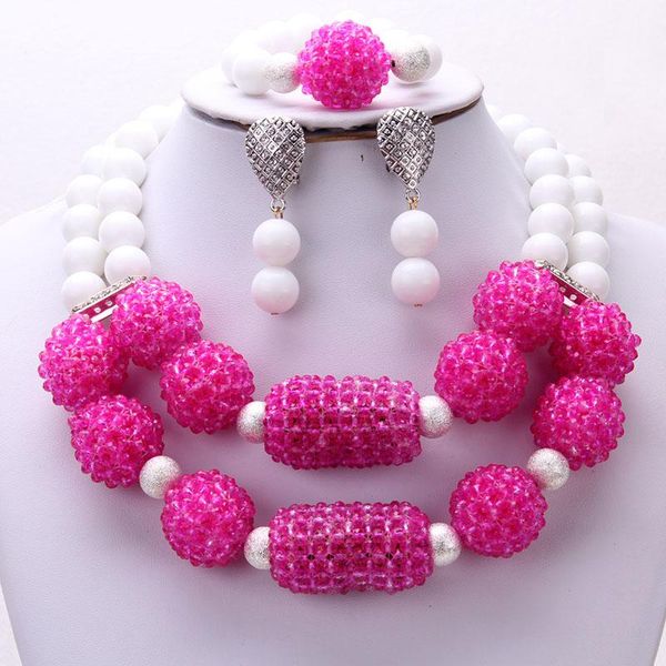 earrings & necklace 4ujewelry balls jewelry set fuchsia bridal jewellery african beads for nigerian weddings 2021, Silver
earrings & necklace 4ujewelry balls jewelry set fuchsia bridal jewellery african beads for nigerian weddings 2021, Silver