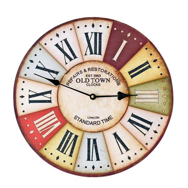 retro wooden wall clock farmhouse silent non ticking hanging horologe timer home bar living room decoration clocks
retro wooden wall clock farmhouse silent non ticking hanging horologe timer home bar living room decoration clocks