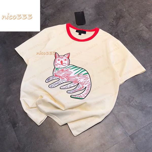 summer women t shirt hedging short sleeve cardaf cat print hit color loose round high neck white temperament commuter cotton letter ladies t, White;black
summer women t shirt hedging short sleeve cardaf cat print hit color loose round high neck white temperament commuter cotton letter ladies t, White;black