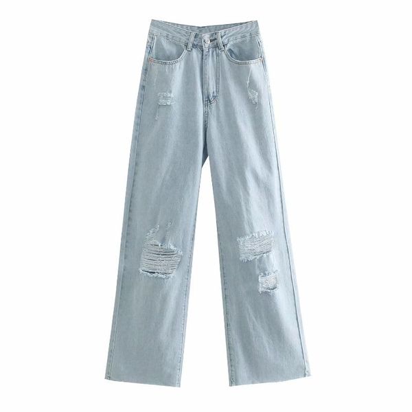 women's pants & capris za 2021 women blue straight frayed jeans casual high waist wide-leg denim pocket pantalon fashion loose ripped t, Black;white
women's pants & capris za 2021 women blue straight frayed jeans casual high waist wide-leg denim pocket pantalon fashion loose ripped t, Black;white