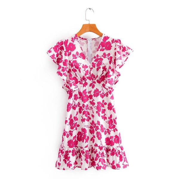 casual dresses women sweet butterfly sleeve floral print slim elegant v neck hem pleat ruffles vestidos chic es ds3577, Black;gray
casual dresses women sweet butterfly sleeve floral print slim elegant v neck hem pleat ruffles vestidos chic es ds3577, Black;gray