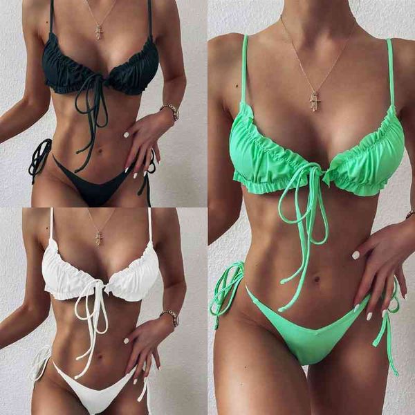 swimsuit female halter bikini set high cut swimwear women string triangle bathing suit brazilian bikini, White;black
swimsuit female halter bikini set high cut swimwear women string triangle bathing suit brazilian bikini, White;black