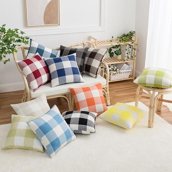 cushion/decorative pillow nordic style linen plaid decorative cushions pillowcase cushion cover throw sofa decoration outdoors pillowcove 40
cushion/decorative pillow nordic style linen plaid decorative cushions pillowcase cushion cover throw sofa decoration outdoors pillowcove 40