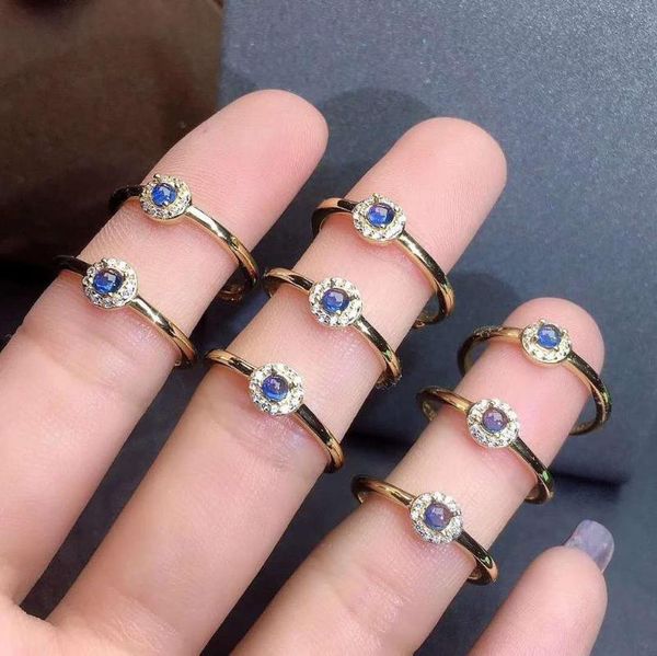 cluster rings blue sapphire ring natural and real 925 sterling silver fine handworked jewelry finger, Golden;silver
cluster rings blue sapphire ring natural and real 925 sterling silver fine handworked jewelry finger, Golden;silver