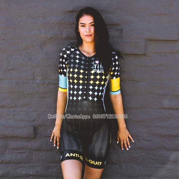 racing sets love the pain cycling skinsuit set women pro team mountain bicycle clothes short sleeve triathlon bike dress jumpsuit kit, Black;blue
racing sets love the pain cycling skinsuit set women pro team mountain bicycle clothes short sleeve triathlon bike dress jumpsuit kit, Black;blue