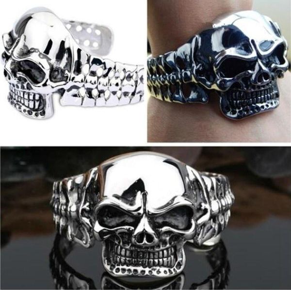 bangle retro fashion gothic skull bracelet metal domineering men's punk rock locomotive party jewelry, Black
bangle retro fashion gothic skull bracelet metal domineering men's punk rock locomotive party jewelry, Black