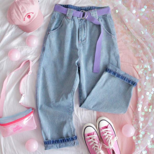 women's pants & capris harajuku denim women japanese high waist cute casual blue korean kawaii girls wide leg trousers sa5o, Black;white
women's pants & capris harajuku denim women japanese high waist cute casual blue korean kawaii girls wide leg trousers sa5o, Black;white