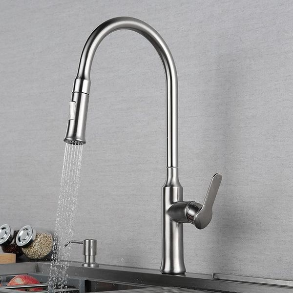 kitchen faucets brushed solid brass faucet exquisite pull down cold and double mode sprayer--material series
kitchen faucets brushed solid brass faucet exquisite pull down cold and double mode sprayer--material series