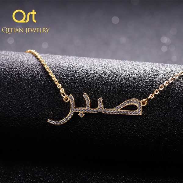 personalized iced out zirconia arabic necklace custom name choker gold silver stainless steel jewelry women/men birthday gift
personalized iced out zirconia arabic necklace custom name choker gold silver stainless steel jewelry women/men birthday gift