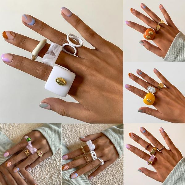cluster rings lacteo 2021 transparent resin acrylic rhinestone colourful geometric square round set for women jewelry party, Golden;silver
cluster rings lacteo 2021 transparent resin acrylic rhinestone colourful geometric square round set for women jewelry party, Golden;silver