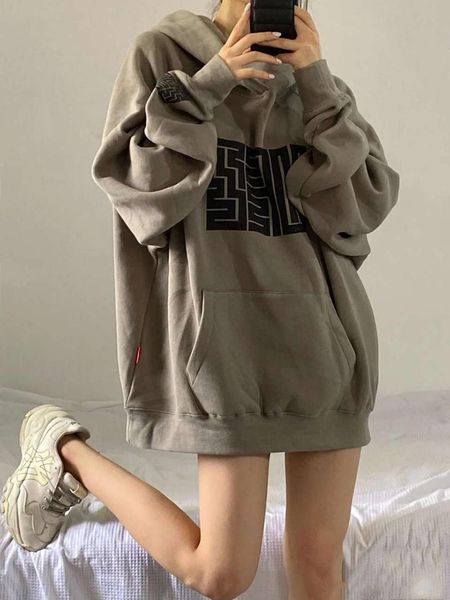 women's hoodies & sweatshirts vintage official seal hooded sweater women 2021 autumn thin korean fashion street loose oversize coats ca, Black
women's hoodies & sweatshirts vintage official seal hooded sweater women 2021 autumn thin korean fashion street loose oversize coats ca, Black